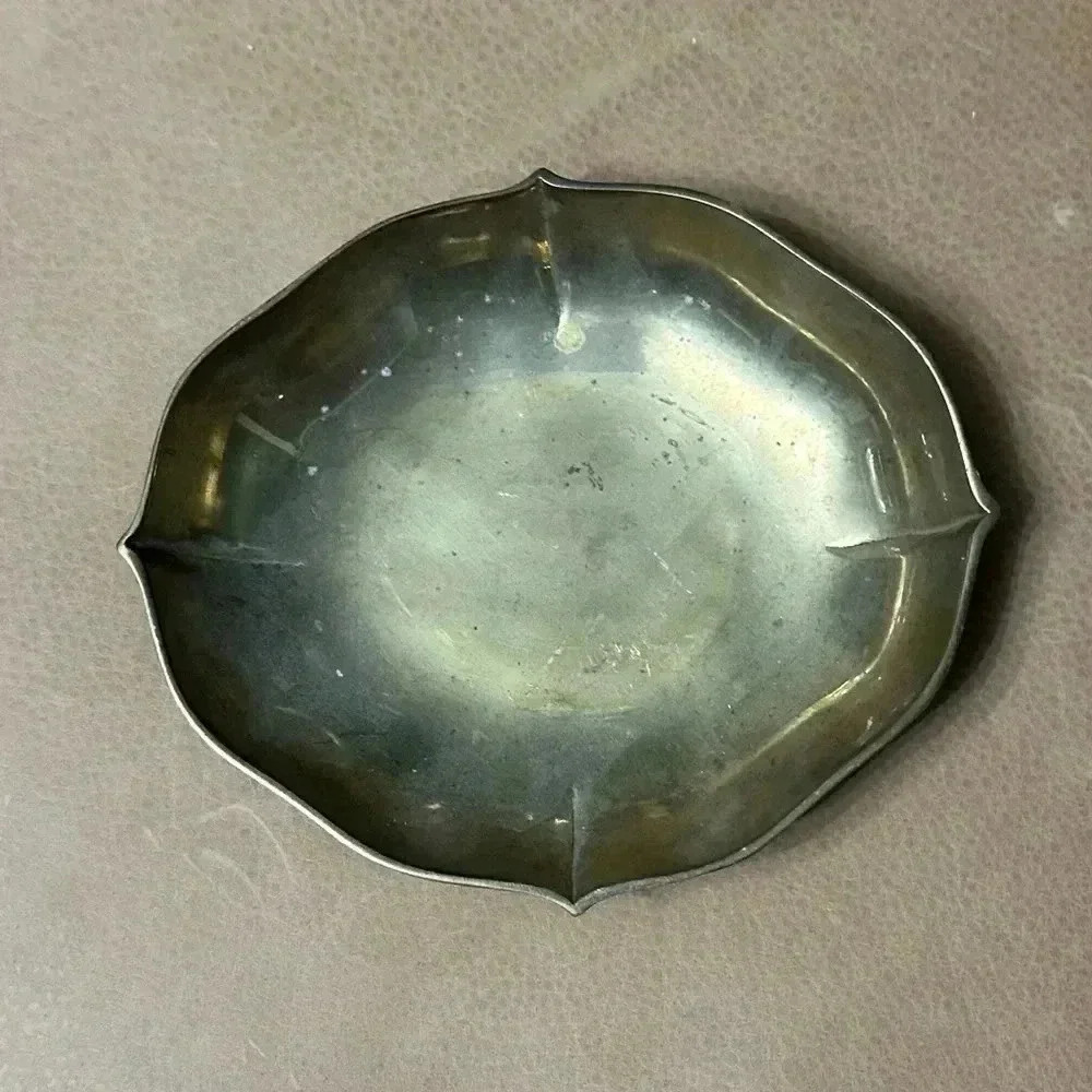 Vintage Brass Trinket Dish 7” Wide